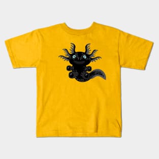 Cute Black Axolotl from the Space Kids T-Shirt